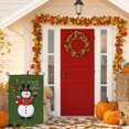 thumbnail image 5 of Christmas Welcome Winter Versatile House Flags for Lawn Front Door Backyard Snowflakes Washable House Decor Winter Holiday Snowman Green Double-Colored Porch Flags 28x40 Inches, 5 of 6