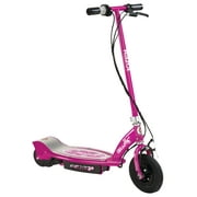 Angle View: Razor E100 Electric Scooter for Kids Ages 8 and Up, 8 In. Air-filled Front Tire, Hand-Operated Front Brake, Up to 10 Mph and 40 min Continuous Ride Time