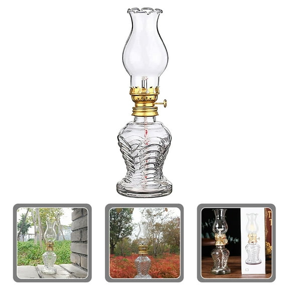 Sparsain Glass Oil Lamp Glass Oil Lamp Vintage Oil Lamp Oil Lamp for Home Decor