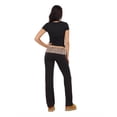 thumbnail image 5 of Forever 21 Women's Black Y2K Foldover Flare Legging, Contrast Fold-Over Waist Design for Athleisure Everyday Wear, XS, 5 of 6