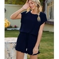 thumbnail image 2 of Loritta Pajamas Set for Woman Short Sleeve for Woman 2 Piece Round Neck Summer Lounge Set,S-2XL, 2 of 6