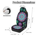 thumbnail image 5 of CHAQLIN Polyester Fabric Front Seat Cover for Automotive, Washable Waterproof Car Seat Covers, Mandala Art, 5 of 10