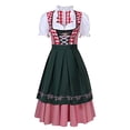 thumbnail image 4 of DYMADE Womens Oktoberfest Bavarian Beer Servant Costume Drindl Tavern Dress, 4 of 4