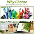 thumbnail image 2 of Dousy Bamboo Pen Holder Organizer Desktop Pen Box, 360-Degree Rotating Pencils Holder Stand Art Supply Desk Organizer, 2 of 5