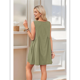 thumbnail image 4 of Vestido Mini Sin Mangas Gris-Verde L, 4 of 7