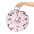 thumbnail image 2 of Bird Round Floor Cushion with Handle, Romantic Arrangement of Rhythmic Exotic Flying Animals Rose Flowers, Decorative Pillow for Living Room & Dorms, 18" Round, Pale Mauve Multicolor, by Ambesonne, 2 of 4