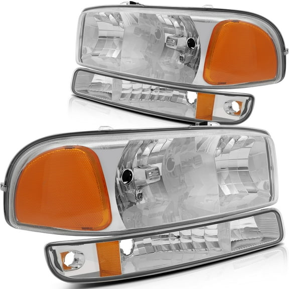 SCITOO Headlight Assembly Fit For GMC Sierra 1500 1999-2006,For GMC Sierra 1500|3500 Classic 2007 For GMC Sierra 2500|3500,For GMC Yukon|XL1500|XL2500 2000-2006 Headlamp