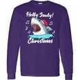 thumbnail image 3 of Inktastic Shark Holly Jawly Christmas Long Sleeve T-Shirt, 3 of 5
