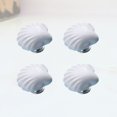 thumbnail image 3 of 4pcs Ceramic Shell Knobs Sea Style Pull Handle Unique Door Knobs Funiture Door Handles for Cabinet Drawer (White), 3 of 9