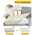 thumbnail image 5 of Yellow Flower Sofa Couch Cushion Covers Washable, Removable Stretchable Sectional Couch Covers, Vintage Farmhouse Boho Leaf Spring Plant Slipcovers for L & T Shape Sofa Protector S Size 3 pcs, 5 of 7