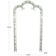 thumbnail image 3 of DecMode 91" Indoor Outdoor Arched Vine Green Metal Leaf Garden Arbor, 3 of 9
