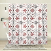 Newhomestyle Christmas Shower Curtains for Bathroom Snowflake Shower Curtain Winter Holiday Decorations Christmas Bathroom Decor 72x72