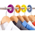 thumbnail image 5 of Juego de 40 separadores de armario redondos de plástico de colores en 8 colores (colores aleatorios), preimpresos en 8 tamaños XXS a XXXL., 5 of 5