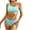Light Blue, variant on WREESH Womens One Shoulder Bathing Suits Fashionista Lady Containing Chest Pad Solidt Bikini Set Two Piece Swimsuit Light Blue