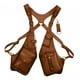 thumbnail image 2 of Bolso de hombro oculto bajo el brazo para hombres y mujeres, mochila de cuero PU, billetera con bolsillo Caqui, 2 of 9