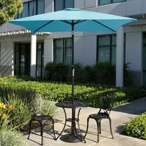 Davee Furniture 75" x 75" Square Aqua Market Umbrella, Patio Umbrella with Tilt and Crank