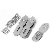 Uxcell 70mm Long Metal Door Cupboard Furniture Clasp Gate Lock Padlock Latch Hasp Staple 5Pcs