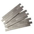 thumbnail image 6 of Aspect Peel and Stick Backsplash 12inx4in Subway Stainless Matted Metal Tile 15 Sq Ft Kit for Kitchen and Bathrooms, 6 of 6