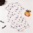 thumbnail image 2 of IMENGL Halloween Pajamas Set for Women Soft Short Sleeve Graphic Nightwear Loungewear Comfy Womens Pajama Sets,S-XXXL, 2 of 7
