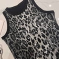 thumbnail image 4 of YMNXA Women's Tank Top Sleeveless Round Neck Leopard Print Glitter Sequins Comfortable Stylish Camisoles For Casual Daily Wear,Black,L, 4 of 6