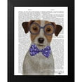 thumbnail image 2 of Fab Funky 20x24 Black Modern Framed Museum Art Print Titled - Jack Russell with Glasses and Bow Tie, 2 of 5