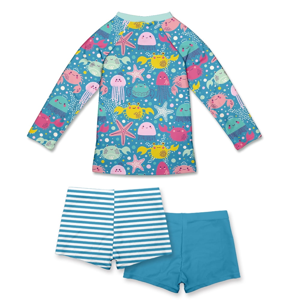 Millie Loves Lily Turtle Print UPF 50+ Rashguard Swimsuit Millie Loves Lily Turtle Print UPF 50+ Rashguard Swimsuit