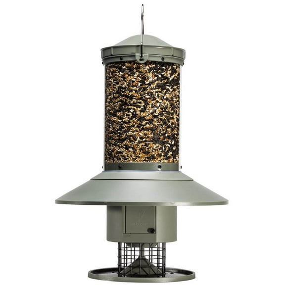 Wingscapes Autofeeder Squirrel-Resistant Bird Feeder with X-Large Capacity and Timer Control Settings, Green