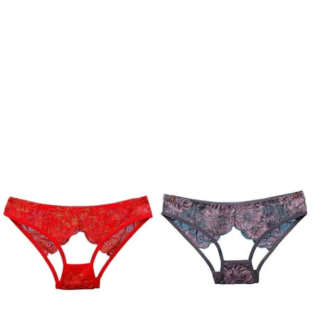 Wijhcboe 2 Pack Underwear Women S Underwear Women s Summer Thin Lace Underwear for Leggings Hollow Sexy Cotton Panties Bikini Eatable Panties Underwear plus Size 3x