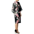 thumbnail image 4 of iB-iP Women's Peacock And Plum Blossom Fashion Japanese Kimono Style Midi Robe, 4 of 6