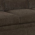 thumbnail image 3 of Transitional Chenille Fabric & Wood Sofa With Padded Armrests, Brown, 3 of 5