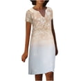 thumbnail image 1 of EQWLJWE Robes d'Été pour Femmes 2023 Mode Décontractée pour Femmes Robe à Manches Courtes Imprimée Taille Ample Mi-Jupe, 1 of 7