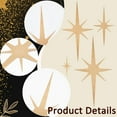 thumbnail image 4 of 1 Set 4Pcs Metal Star Wall Decor 8 Pointed Atomic Stars Wall Hangings 3.9/7.9/11.8/13.7 Inch Mid Century Modern Decor Iron Star Wall Accents with Screw for Home Office Wall Decoration Accessories, 4 of 9