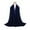 Navy Blue, variant on TureClos Pearl Chiffon Women Hijab Soft Bubble Wrap Head Scarf Monochrome Ethnic Scarf Shawl