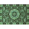 thumbnail image 1 of Ahgly Company Indoor Rectangle Abstract Turquoise Blue Modern Area Rugs, 5' x 8', 1 of 4
