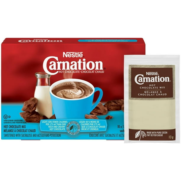 Chocolat chaud Léger NESTLÉ® CARNATION® 10 sachets de 13 g