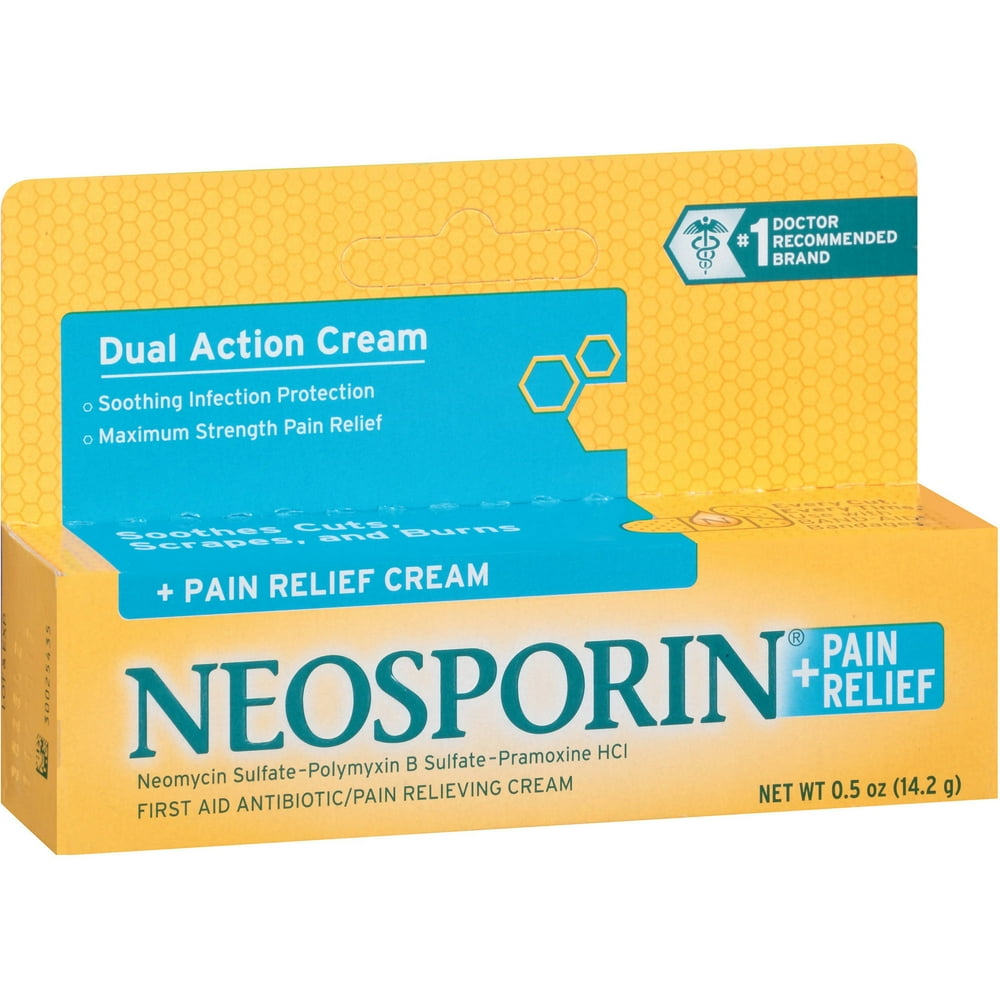 2 Pack Neosporin Plus Pain Relief Cream, Maximum Strength, 0.5 oz