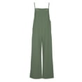 thumbnail image 5 of UAMVSH Jumpsuits for Women Summer Casual Sleeveless Long Rompers with Pockets Trendy Spaghetti Strap Side Slit Baggy Wide Leg Overalls Clothes, 5 of 5