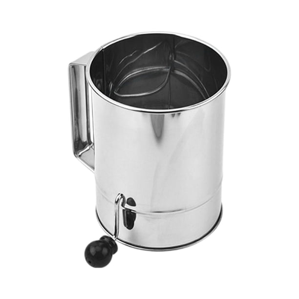 Tamizador de harina manual, herramienta de cocina resistente, tamizador de repostería con manivela Medio