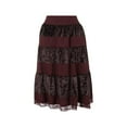 thumbnail image 4 of Jupe Midi Moulante Femme Taille Haute Vintage Robe Longue Ligne A Rétro Mode Urbaine, 4 of 6