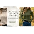 thumbnail image 4 of Sherrylily Women Turtleneck Sweaters Long Sleeve Cable Knit Jumper Pullover, 4 of 6