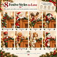 thumbnail image 4 of Christmas Peekaboo Door Frame Corner Decor Christmas Door Topper, 8 Styles Holiday Character Decoration for Doorway Window Wall Cabinet Christmas Home Decor, 4 of 8
