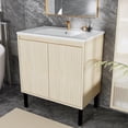 thumbnail image 5 of 30 Inch Bathroom Vanity Cabinet Without Sink - Freestanding Storage Cabinet for Bathroom Espresso/White Finish (Optional), 5 of 5