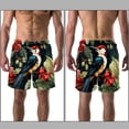 thumbnail image 3 of luoweisi Men's Beach Shorts Quick Dry Swim Trunks with Mesh Lining Woodpecker L, 3 of 5