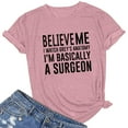 thumbnail image 3 of Birdeem Chemise Décontractée Mode Été pour Femmes Imprimé Lettres Manches Courtes Tee Tops, 3 of 3