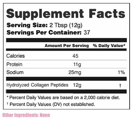Cherie Sweet Heart Collagen Peptides Hydrolyzed Powder, 11 g, 37 Servings, Unflavored