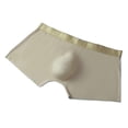 thumbnail image 2 of HUPOM Men'S Underwear Underwear For Men Pack Medium waist Comfort Waist Solid Boxer Briefs Beige 2XL, 2 of 7