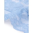 thumbnail image 5 of INSPIRE CHIC Women's Lace Cardigan Open Front Elegant Short Sleeve Sheer Floral Cropped Bolero Lace Shrug Top L Sky Blue, 5 of 6