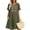 #0215-Green, variant on Womens Plain V Neck Embroidered Dress Boho Casual Dresses 2026 Sleeveless Cotton Linen Midi Dress