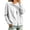 White, variant on Karight Womens Fleece Snap Front Cardigan, Soft Lightweight Sweatshirt for Women, Baseball Jacket with Pockets