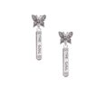 thumbnail image 2 of Delight Jewelry Silvertone Hope Anchors the Soul Bar Silvertone Antiqued Butterfly Post Earrings, 2 of 4